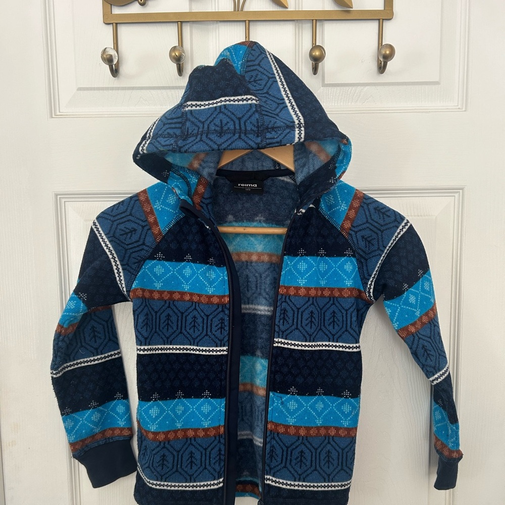 Reima Merino Wool Zip Hoodie 7Y